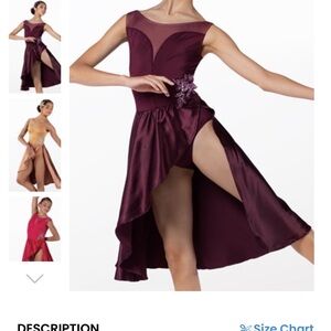 Weissman Small Adult Maroon Lyrical/Ballet Dress